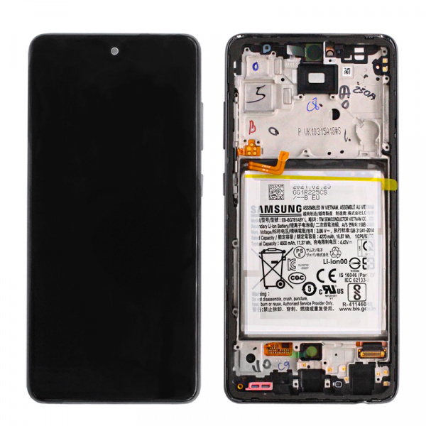 Pantalla display Original con marco para Samsung Galaxy A52 4G, A52 5G - Negro