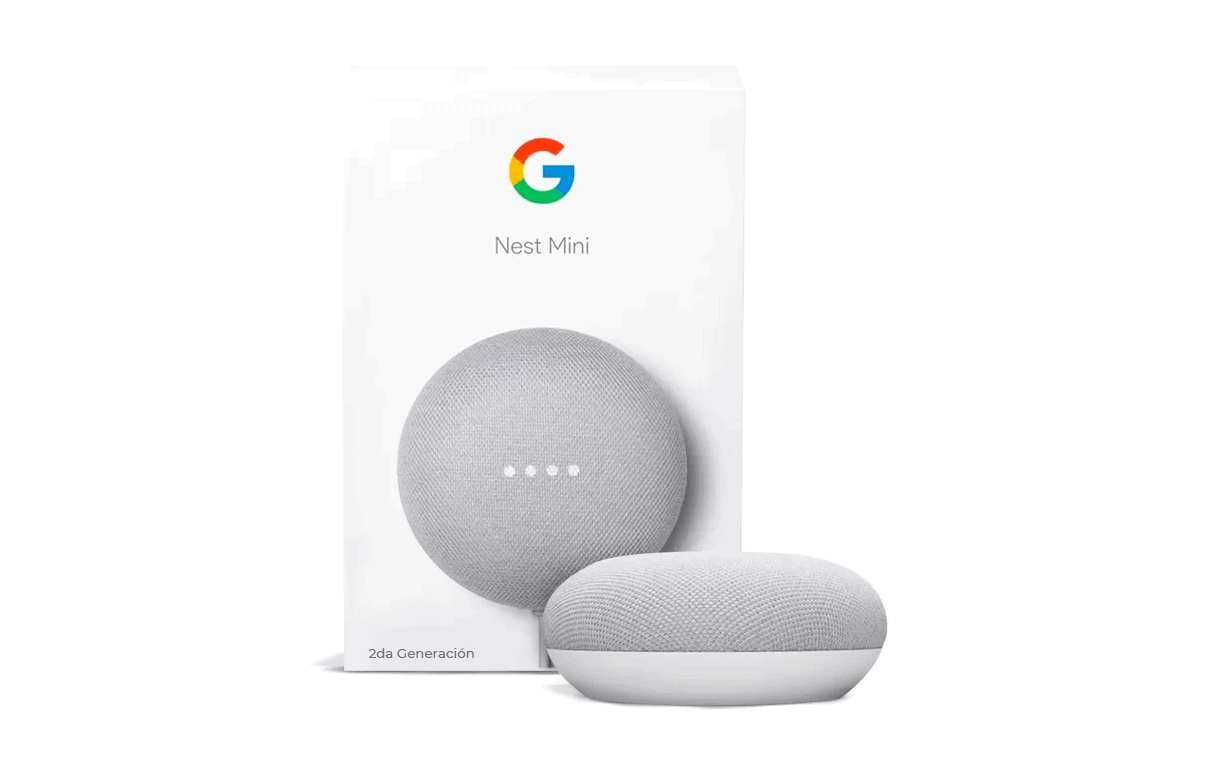 Google Nest Mini 2º generación Altavoz Inteligente con Asistente Tiza